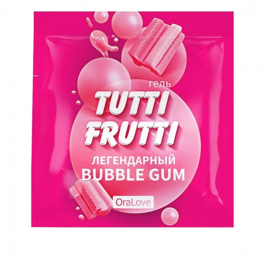 Пробник гель-смазки Tutti-frutti со вкусом бабл-гам - 4 гр. - Биоритм - купить с доставкой в Одинцово