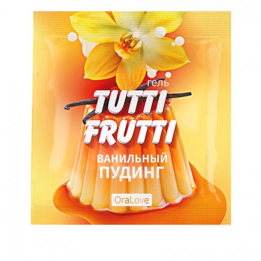 Пробник гель-смазки Tutti-frutti со вкусом ванильного пудинга - 4 гр. - Биоритм - купить с доставкой в Одинцово