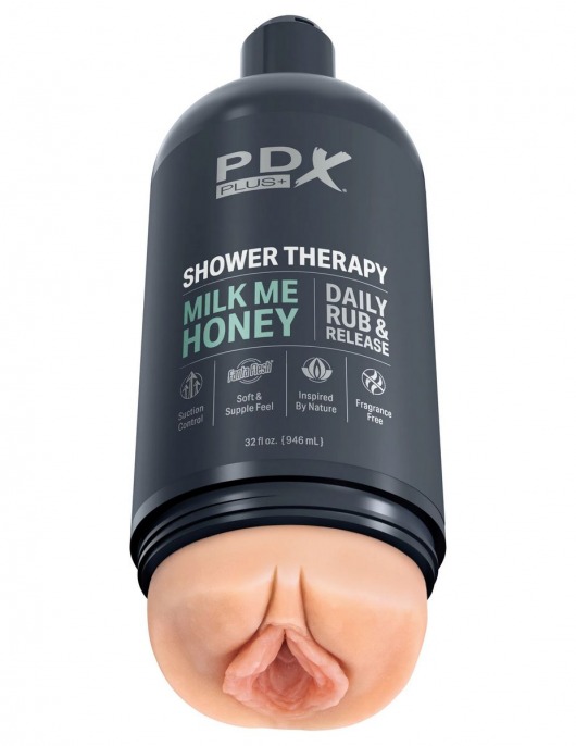 Телесный мастурбатор-вагина Shower Therapy Milk Me Honey - Pipedream - в Одинцово купить с доставкой