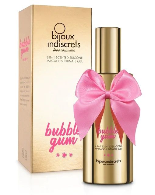 Гель с ароматом жвачки Bubblegum 2-in-1 Scented Silicone Massage And Intimate Gel - 100 мл. - Bijoux Indiscrets - купить с доставкой в Одинцово