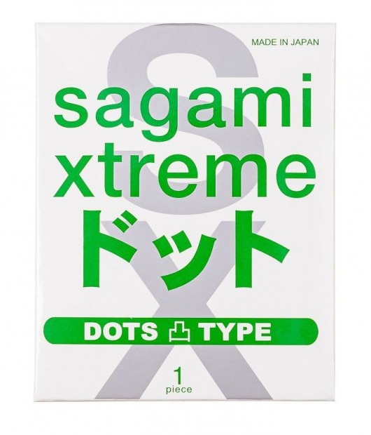 Презерватив Sagami Xtreme Type-E с точками - 1 шт. - Sagami - купить с доставкой в Одинцово