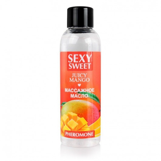Массажное масло Sexy Sweet Juicy Mango с феромонами и ароматом манго - 75 мл. - Биоритм - купить с доставкой в Одинцово