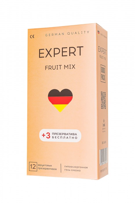 Ароматизированные презервативы EXPERT Fruit Mix - 12 шт.(+3 в подарок) - Expert - купить с доставкой в Одинцово