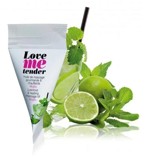 Съедобное согревающее массажное масло Love Me Tender Mojito с ароматом мохито - 10 мл. - Love to Love - купить с доставкой в Одинцово