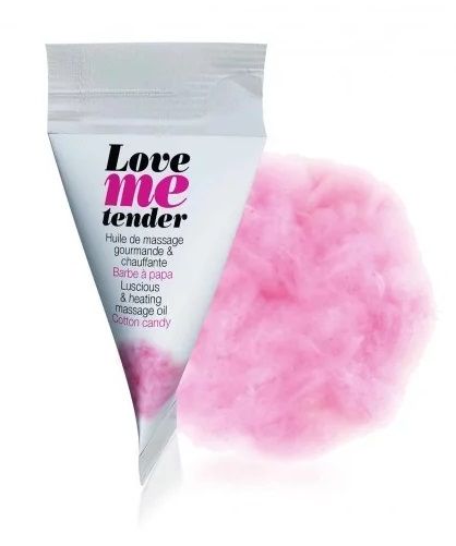Съедобное согревающее массажное масло Love Me Tender Cotton Candy с ароматом сладкой ваты - 10 мл. - Love to Love - купить с доставкой в Одинцово