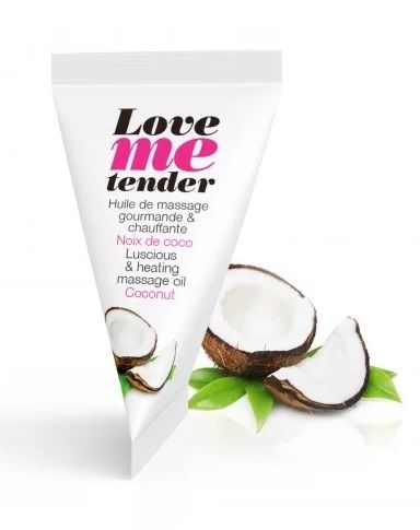 Съедобное согревающее массажное масло Love Me Tender Cocos с ароматом кокоса - 10 мл. - Love to Love - купить с доставкой в Одинцово