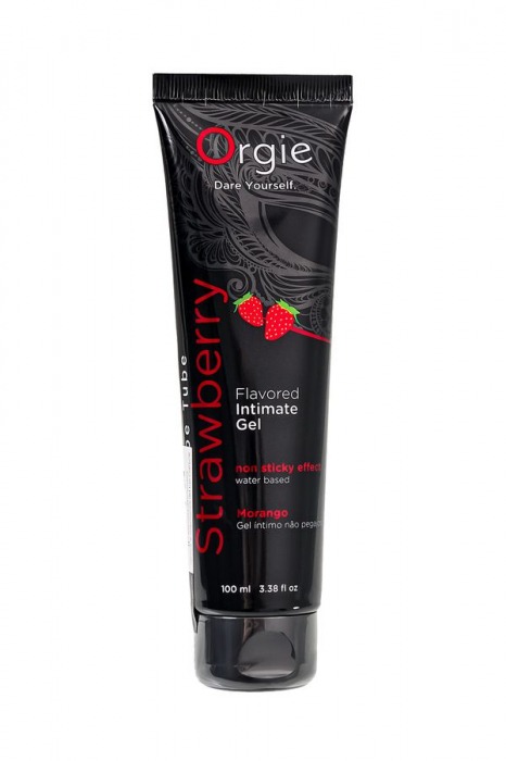 Интимный гель на водной основе Lube Tube Strawberry с клубничным вкусом - 100 мл. - ORGIE - купить с доставкой в Одинцово