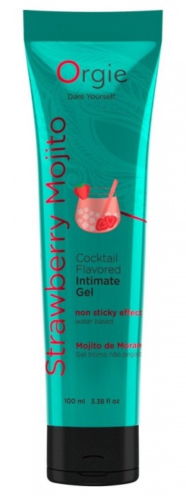 Съедобный интимный гель Orgie Lube Tube Cocktail Strawberry Mojito - 100 мл. - ORGIE - купить с доставкой в Одинцово