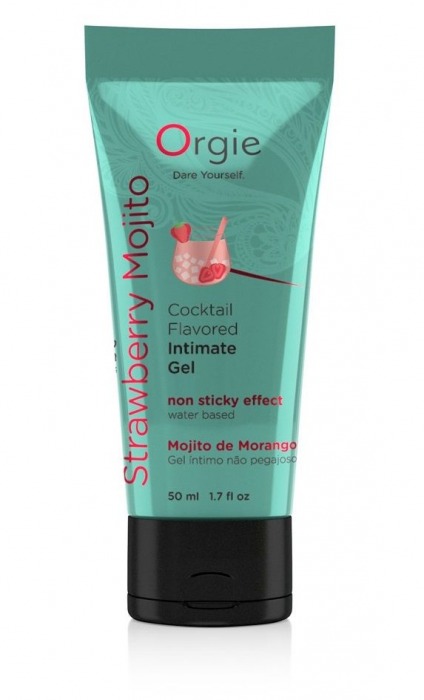 Съедобный интимный гель Orgie Lube Tube Cocktail Strawberry Mojito - 50 мл. - ORGIE - купить с доставкой в Одинцово