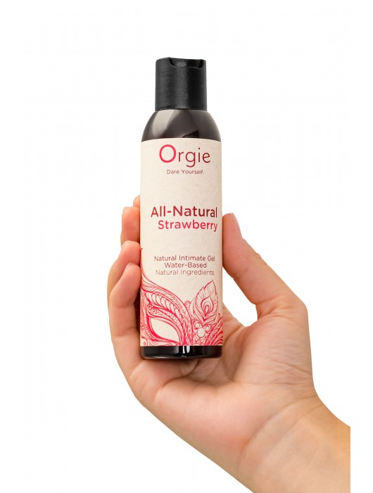 Интимный гель на водной основе All-Natural Strawberry с ароматом клубники - 150 мл. - ORGIE - купить с доставкой в Одинцово