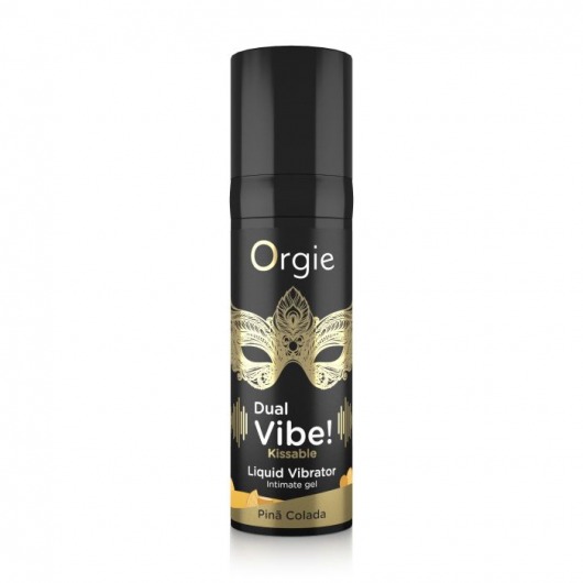 Съедобный гель Dual Vibe Pina Colada с эффектом вибрации и вкусом коктейля пина колада - 15 мл. - ORGIE - купить с доставкой в Одинцово