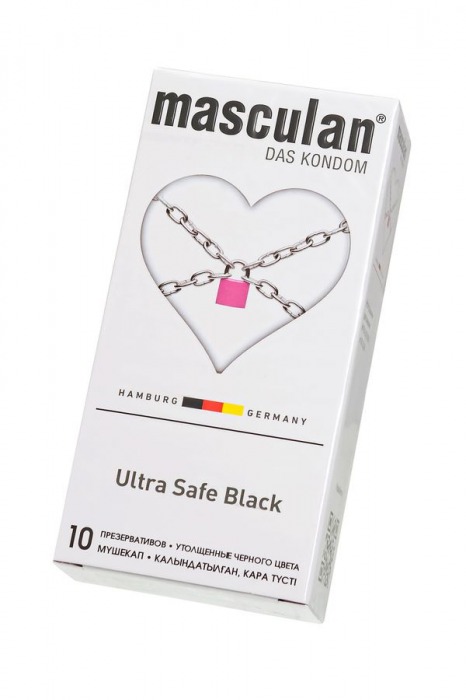 Ультрапрочные презервативы Masculan Ultra Safe Black - 10 шт. - Masculan - купить с доставкой в Одинцово