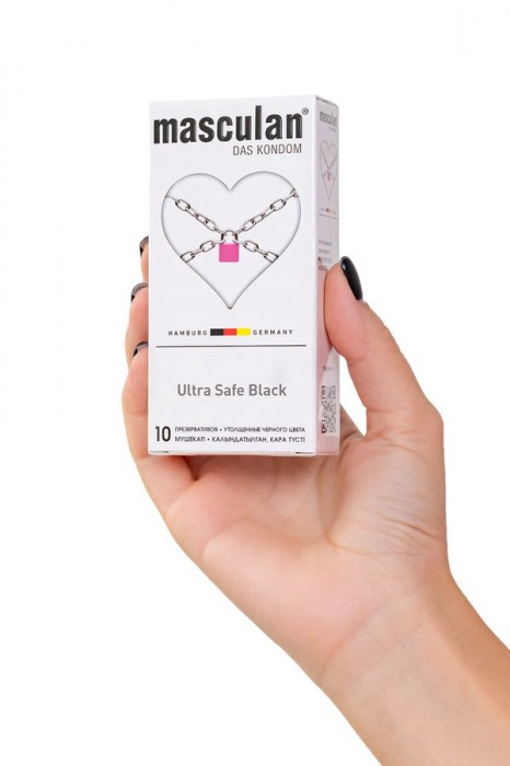 Ультрапрочные презервативы Masculan Ultra Safe Black - 10 шт. - Masculan - купить с доставкой в Одинцово