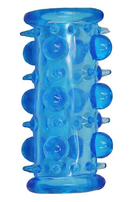 Голубая насадка с шипами и шишечками LUST CLUSTER - Dream Toys - в Одинцово купить с доставкой