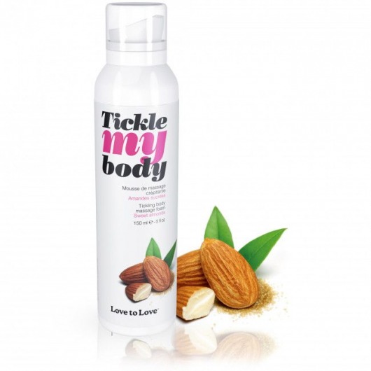 Массажная хрустящая пенка Tickle My Body Sweet Almonds с ароматом миндаля - 150 мл. - Love to Love - купить с доставкой в Одинцово