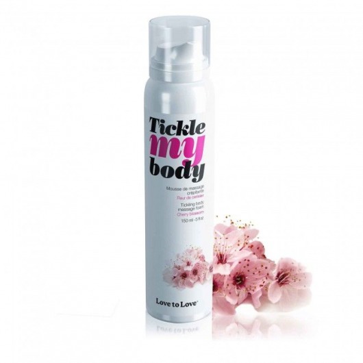 Массажная хрустящая пенка Tickle My Body Cherry Blossom с ароматом вишневого цвета - 150 мл. - Love to Love - купить с доставкой в Одинцово