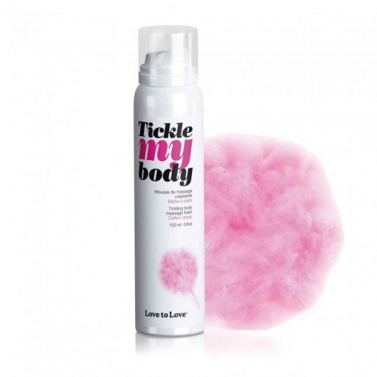 Массажная хрустящая пенка Tickle My Body Cotton Candy с ароматом сладкой ваты - 150 мл. - Love to Love - купить с доставкой в Одинцово