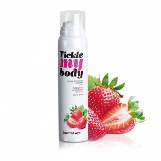 Массажная хрустящая пенка Tickle My Body Strawberry с ароматом клубники - 150 мл. - Love to Love - купить с доставкой в Одинцово