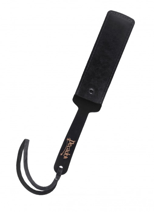 Черный кожаный пэддл - 37 см. - Pecado - купить с доставкой в Одинцово