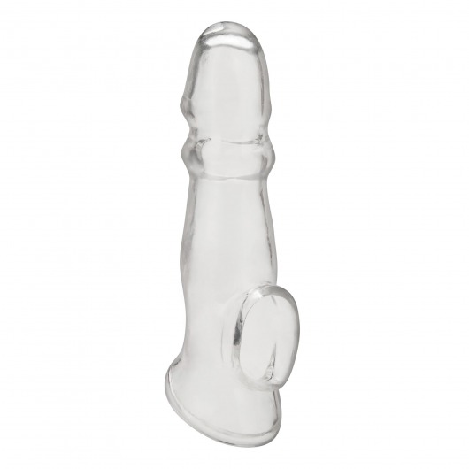 Прозрачная насадка для пениса Girthy Penis Enhancing Sleeve Extension - 17,1 см. - BlueLine - в Одинцово купить с доставкой
