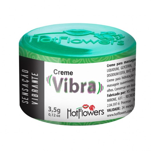 Возбуждающий крем Vibra с эффектом вибрации - 3,5 гр. - HotFlowers - купить с доставкой в Одинцово