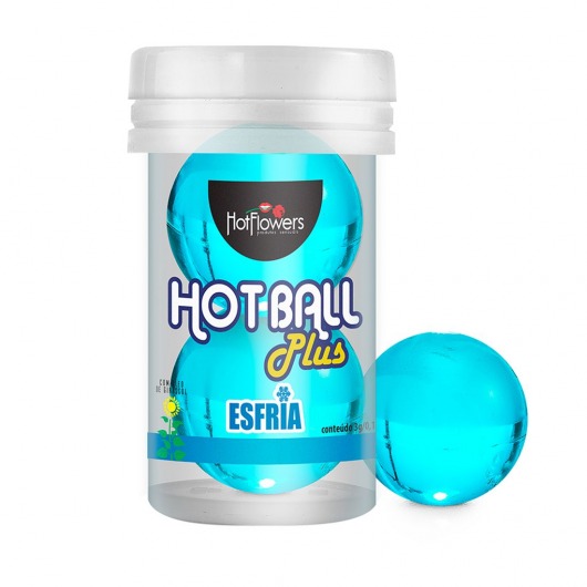 Лубрикант на масляной основе Hot Ball Plus с охлаждающим эффектом (2 шарика по 3 гр.) - HotFlowers - купить с доставкой в Одинцово