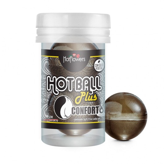 Анальный лубрикант на масляной основе Hot Ball Plus Conforto (2 шарика по 3 гр.) - HotFlowers - купить с доставкой в Одинцово