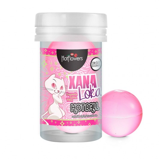 Лубрикант на силиконовой основе с эффектом вибрации Xana Loka Hot Ball (2 шарика по 3 гр.) - HotFlowers - купить с доставкой в Одинцово