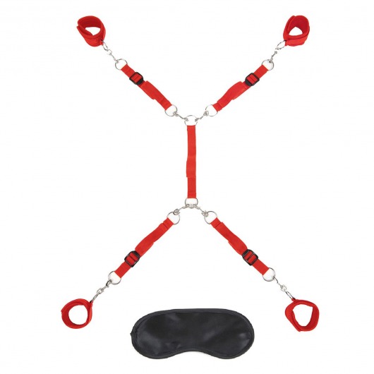 Красная фиксация на матрас Classic Bedspreader - Lux Fetish - купить с доставкой в Одинцово