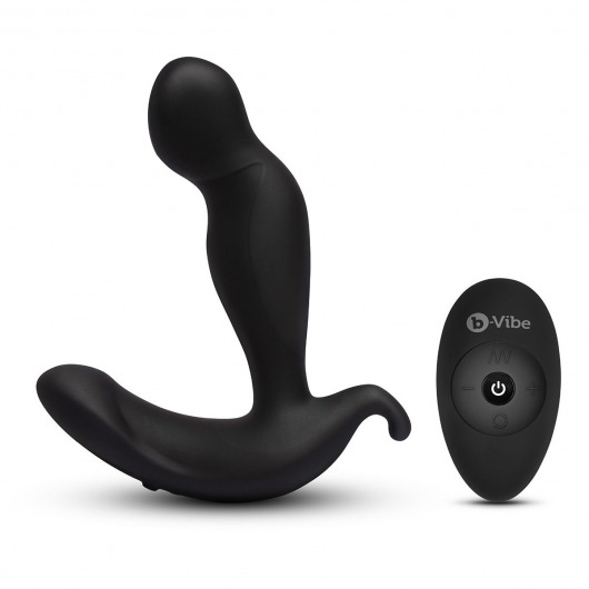 Черный анальный стимулятор с вращением и вибрацией 360 Plug - 13 см. - b-Vibe - в Одинцово купить с доставкой