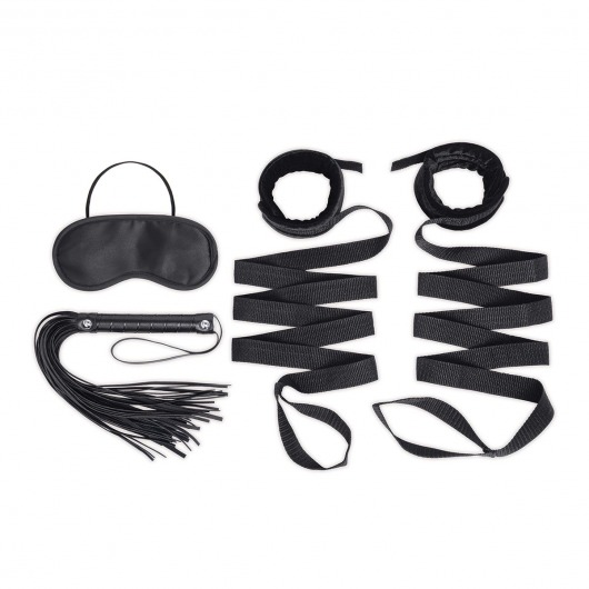 Эротический набор 4PC Bondage Bed Strap   Flogger Kit - Lux Fetish - купить с доставкой в Одинцово