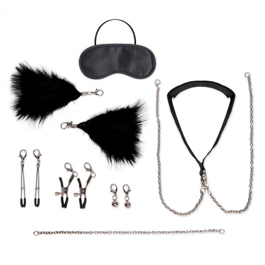 Большой эротический набор из 12 предметов Interchangeable Collar   Nipple Clips Set - Lux Fetish - купить с доставкой в Одинцово