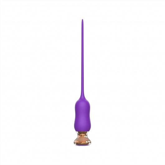 Фиолетовый тонкий стимулятор Nipple Vibrator - 23 см. - I-MOON - купить с доставкой в Одинцово