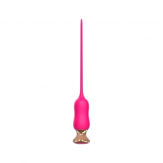 Розовый тонкий стимулятор Nipple Vibrator - 23 см. - I-MOON - купить с доставкой в Одинцово