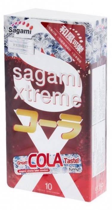 Ароматизированные презервативы Sagami Xtreme COLA - 10 шт. - Sagami - купить с доставкой в Одинцово