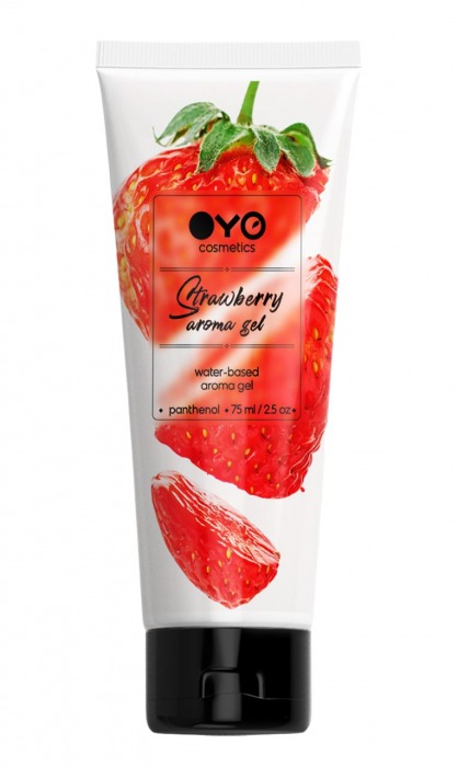 Лубрикант на водной основе OYO Aroma Gel Strawberry с ароматом клубники - 75 мл. - OYO - купить с доставкой в Одинцово
