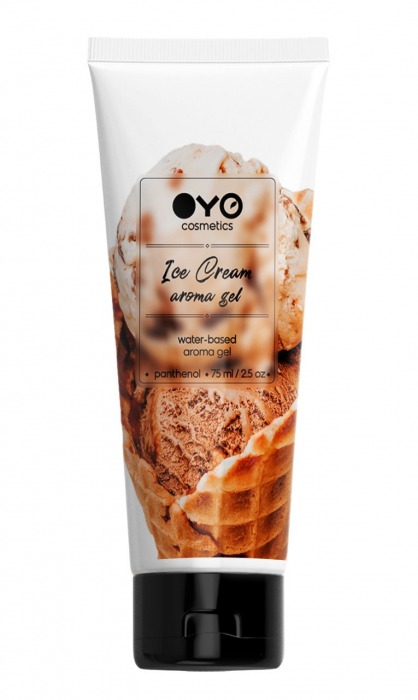 Лубрикант на водной основе OYO Aroma Gel Ice Cream с ароматом пломбира - 75 мл. - OYO - купить с доставкой в Одинцово