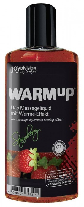 Разогревающее масло WARMup Strawberry - 150 мл. - Joy Division - купить с доставкой в Одинцово
