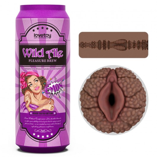Коричневый мастурбатор-вагина Pleasure Brew Masturbator-Wild Ale в банке - Lovetoy - в Одинцово купить с доставкой