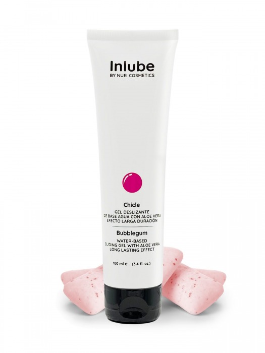 Лубрикант на водной основе Nuei Inlube с алоэ вера и ароматом бабл-гам - 100 мл. - Nuei cosmetics - купить с доставкой в Одинцово