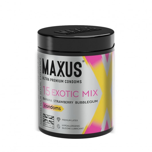 Цветные ароматизированные презервативы MAXUS Exotic Mix - 15 шт. - Maxus - купить с доставкой в Одинцово