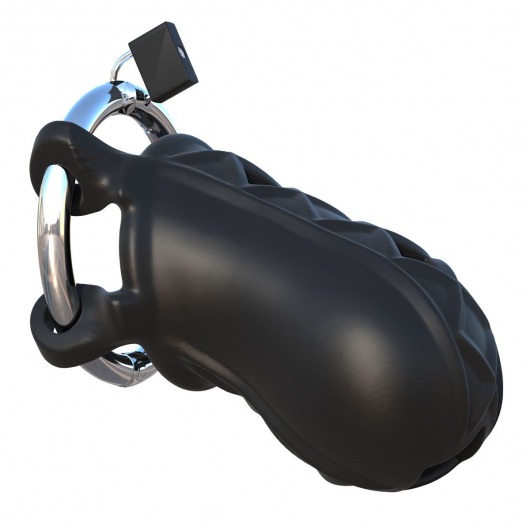 Черный замок верности Extreme Silicone Cock Blocker - Pipedream - купить с доставкой в Одинцово