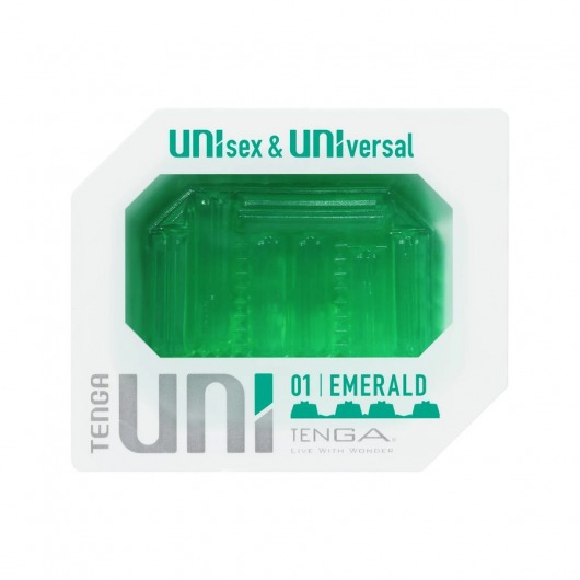 Зеленый мастурбатор-стимулятор Tenga Uni Emerald - Tenga - в Одинцово купить с доставкой