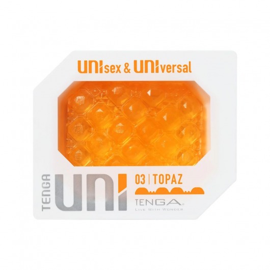 Оранжевый мастурбатор-стимулятор Tenga Uni Topaz - Tenga - в Одинцово купить с доставкой