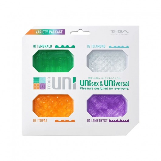 Набор из 4 мастурбаторов-стимуляторов Tenga Uni Variety Pack - Tenga - в Одинцово купить с доставкой