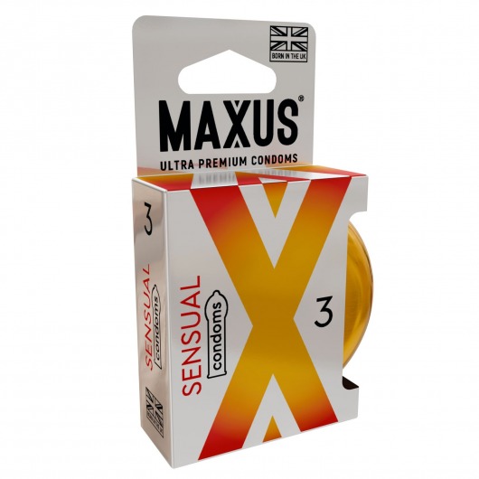 Презервативы анатомической формы Maxus Sensual - 3 шт. - Maxus - купить с доставкой в Одинцово