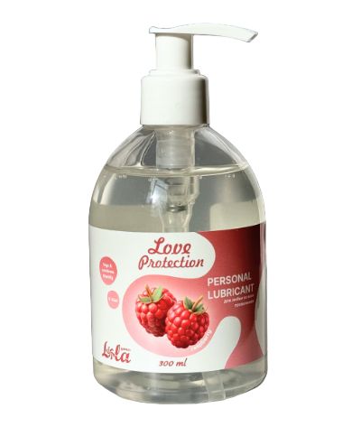 Лубрикант на водной основе Love Protection Raspberry с ароматом малины - 300 мл. - Lola Games - купить с доставкой в Одинцово