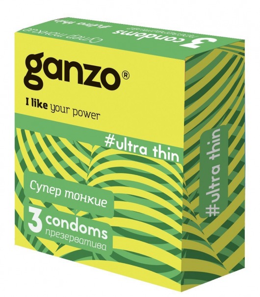 Ультратонкие презервативы Ganzo Ultra thin - 3 шт. - Ganzo - купить с доставкой в Одинцово