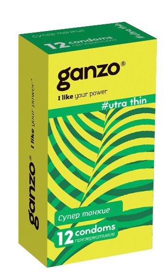 Ультратонкие презервативы Ganzo Ultra thin - 12 шт. - Ganzo - купить с доставкой в Одинцово