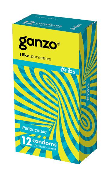 Презервативы с ребристой структурой Ganzo Ribs - 12 шт. - Ganzo - купить с доставкой в Одинцово